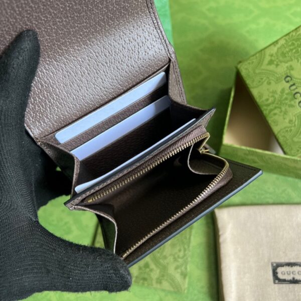 Gucci Diana  Canvas  Leather Compact Wallet