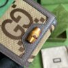 Gucci Diana  Canvas  Leather Compact Wallet