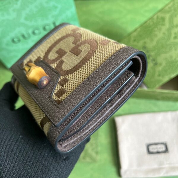 Gucci Diana  Canvas  Leather Compact Wallet