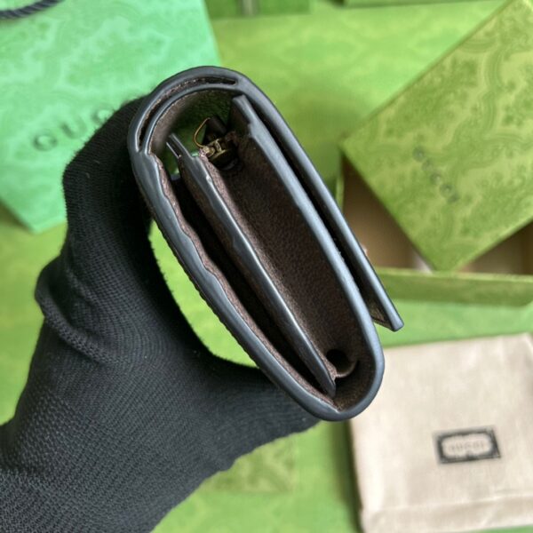 Gucci Diana  Canvas  Leather Compact Wallet