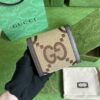 Gucci Diana  Canvas  Leather Compact Wallet