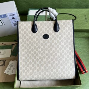 GUCCI GG SUPREME CANVAS MEDIUM TOTE BAG