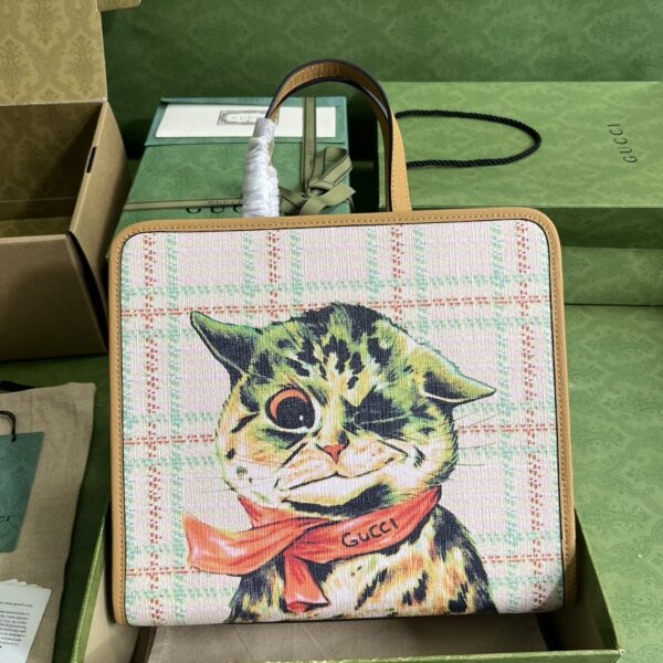 Gucci Children’s top-handle bag with cat print