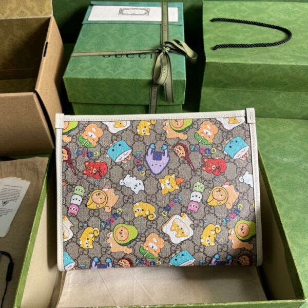 Gucci animal print toiletry case