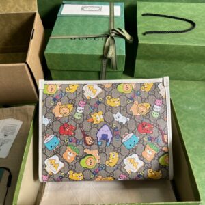 Gucci animal print toiletry case