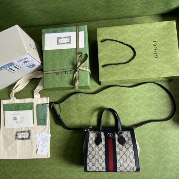 GUCCI OPHIDIA GG SMALL TOTE BAG