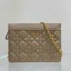 DIOR CARO ZIPPED POUCH WITH CHAIN