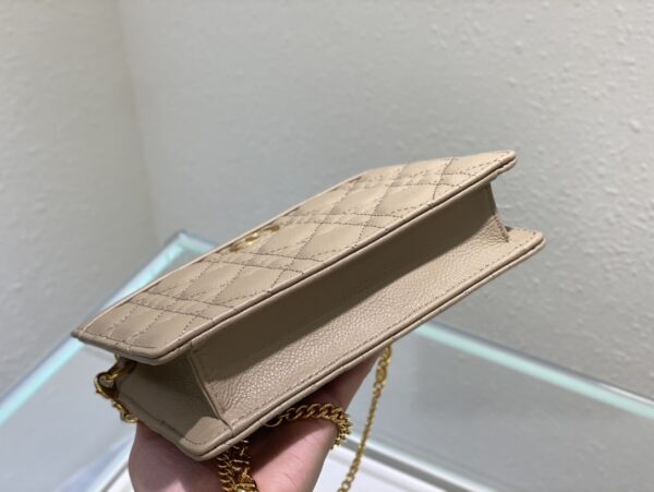 DIOR CARO ZIPPED POUCH WITH CHAIN