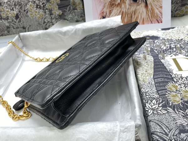DIOR CARO ZIPPED POUCH WITH CHAIN