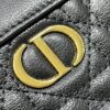 DIOR CARO ZIPPED POUCH WITH CHAIN