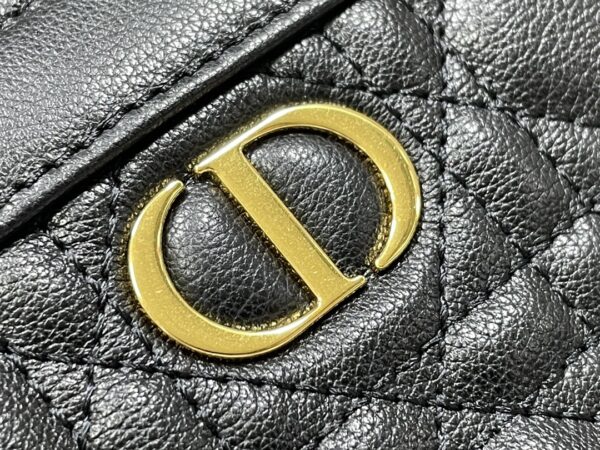 DIOR CARO ZIPPED POUCH WITH CHAIN