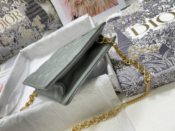 DIOR CARO ZIPPED POUCH WITH CHAIN