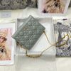 DIOR CARO ZIPPED POUCH WITH CHAIN