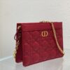 DIOR CARO ZIPPED POUCH WITH CHAIN