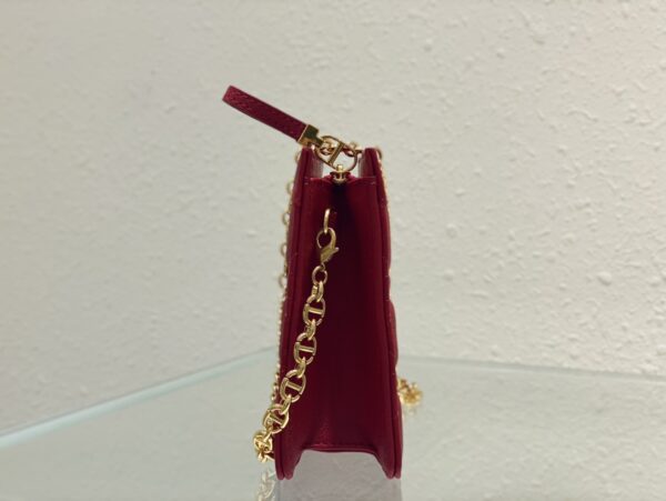 DIOR CARO ZIPPED POUCH WITH CHAIN