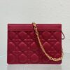 DIOR CARO ZIPPED POUCH WITH CHAIN