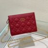 DIOR CARO ZIPPED POUCH WITH CHAIN