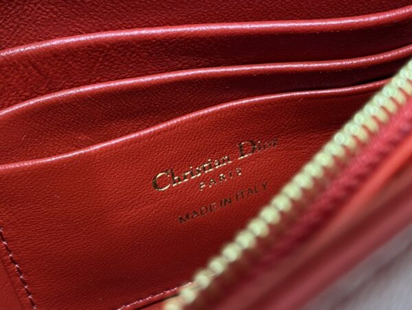 DIOR CARO ZIPPED POUCH WITH CHAIN