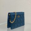 DIOR CARO ZIPPED POUCH WITH CHAIN