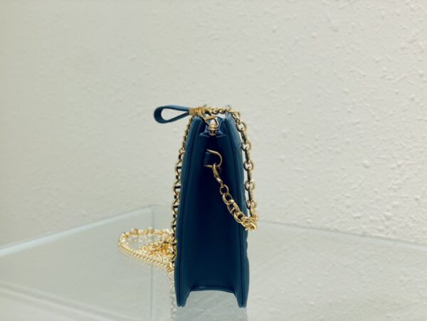 DIOR CARO ZIPPED POUCH WITH CHAIN