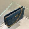 DIOR CARO ZIPPED POUCH WITH CHAIN