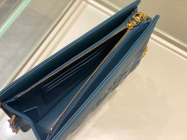 DIOR CARO ZIPPED POUCH WITH CHAIN