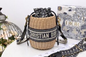 Dior Wicker Bucket Bag Mini