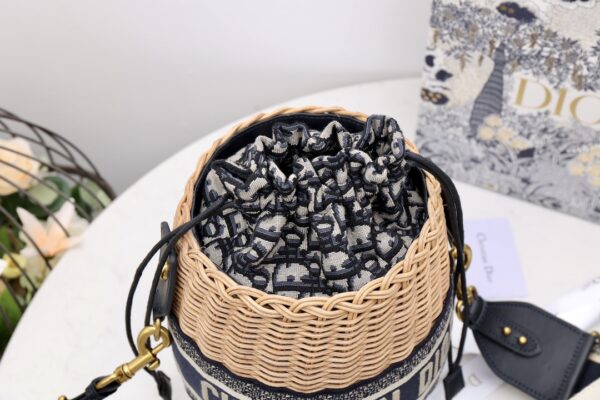 Dior Wicker Bucket Bag Mini