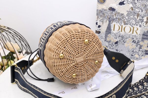 Dior Wicker Bucket Bag Mini