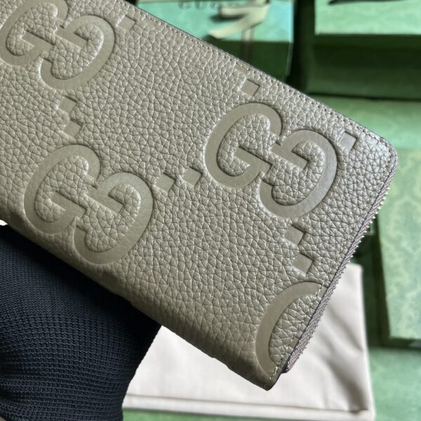 Gucci Jumbo GG zipped leather wallet