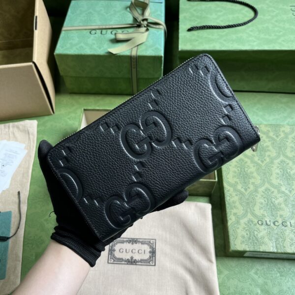 Gucci Jumbo GG zipped leather wallet