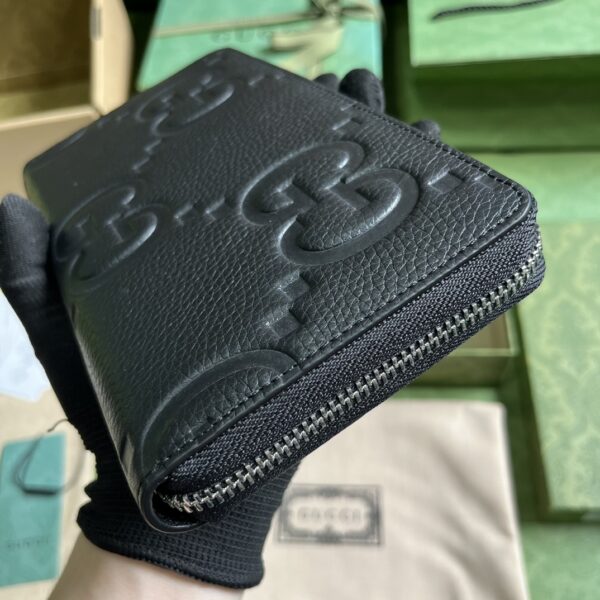 Gucci Jumbo GG zipped leather wallet