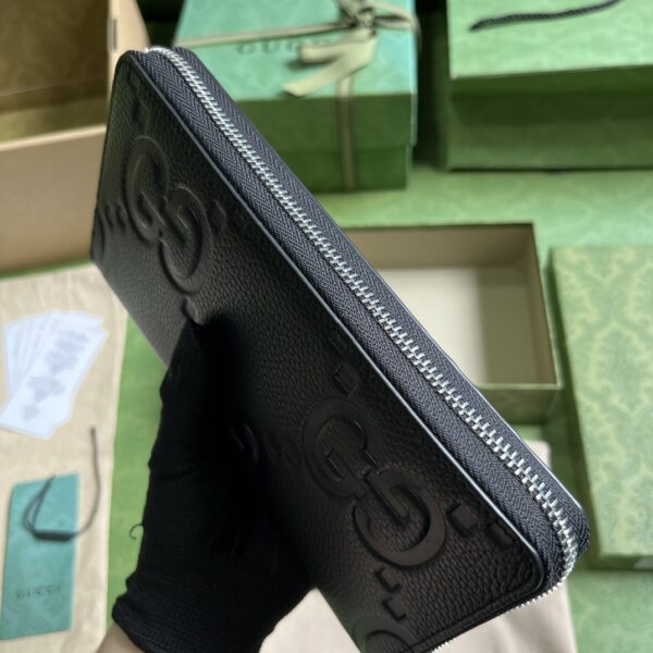 Gucci Jumbo GG zipped leather wallet
