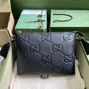 Gucci GG EMBOSSED MEDIUM MESSENGER BAG