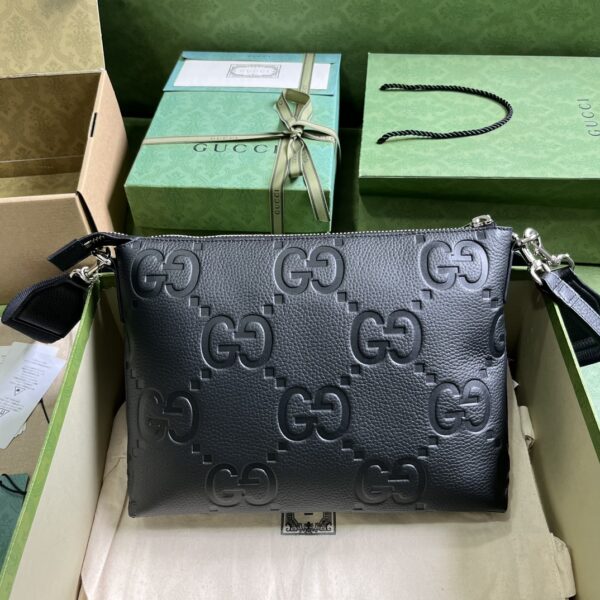Gucci GG EMBOSSED MEDIUM MESSENGER BAG