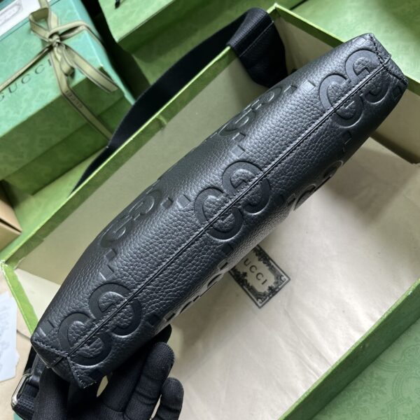 Gucci GG EMBOSSED MEDIUM MESSENGER BAG