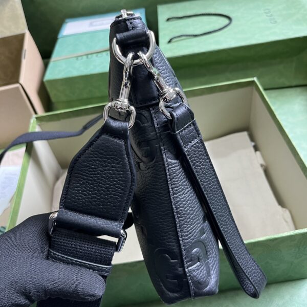 Gucci GG EMBOSSED MEDIUM MESSENGER BAG