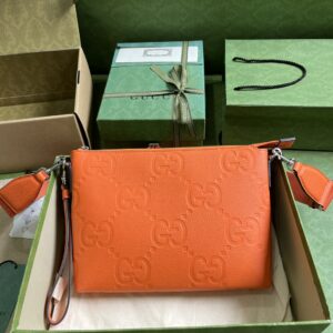 Gucci GG EMBOSSED MEDIUM MESSENGER BAG