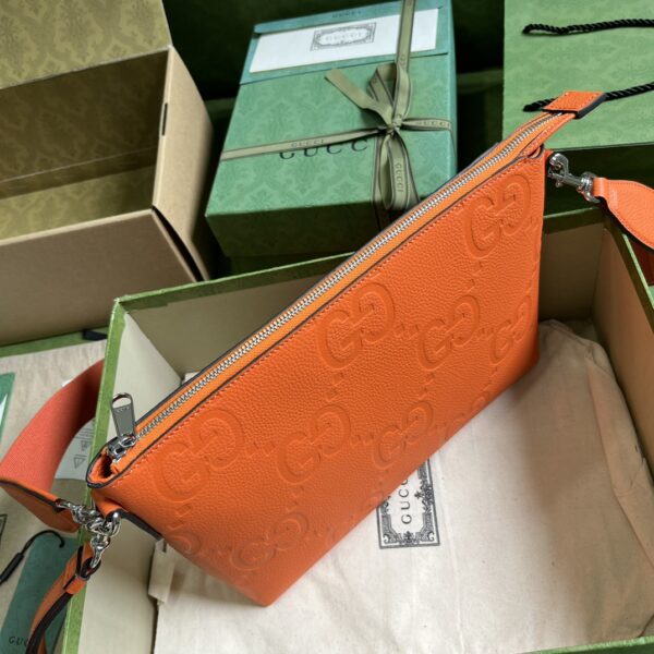 Gucci GG EMBOSSED MEDIUM MESSENGER BAG