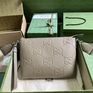 Gucci GG EMBOSSED MEDIUM MESSENGER BAG