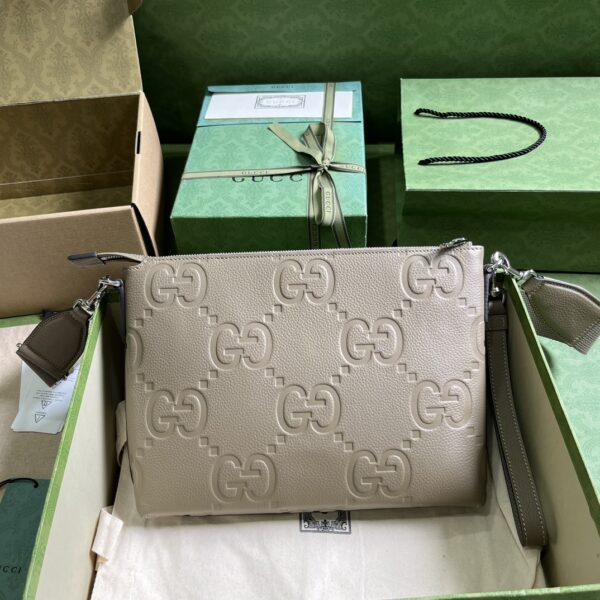 Gucci GG EMBOSSED MEDIUM MESSENGER BAG