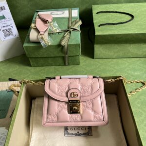 Gucci GG MATELASSÉ SMALL TOP HANDLE BAG