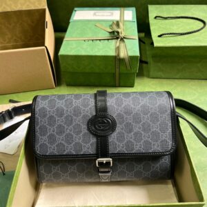 GUCCI GG MESSENGER BAG WITH INTERLOCKING G