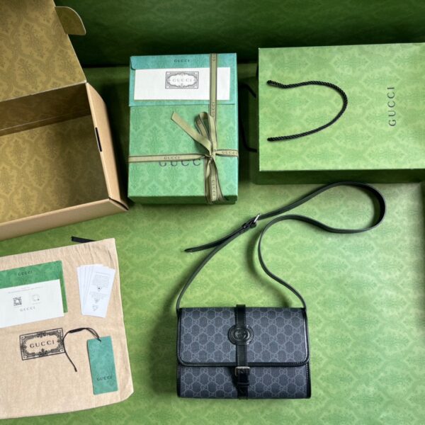 GUCCI GG MESSENGER BAG WITH INTERLOCKING G
