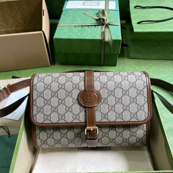 GUCCI GG MESSENGER BAG WITH INTERLOCKING G
