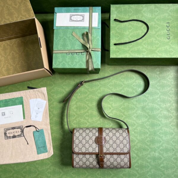 GUCCI GG MESSENGER BAG WITH INTERLOCKING G