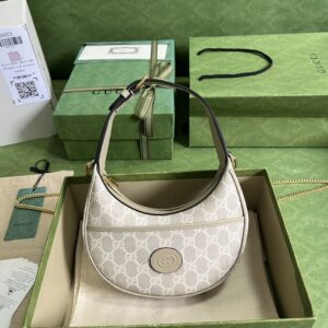 GUCCI Half-moon-shaped mini bag with Interlocking G