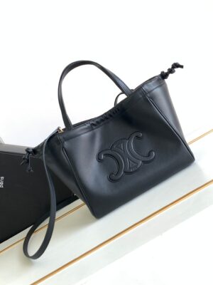 CELINE SMALL CABAS DRAWSTRING CUIR TRIOMPHE