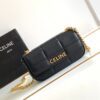 CELINE CHAIN SHOULDER BAG MATELASSE MONOCHROME CELINE IN QUILTED GOATSKIN