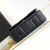 CELINE CHAIN SHOULDER BAG MATELASSE MONOCHROME CELINE IN QUILTED GOATSKIN
